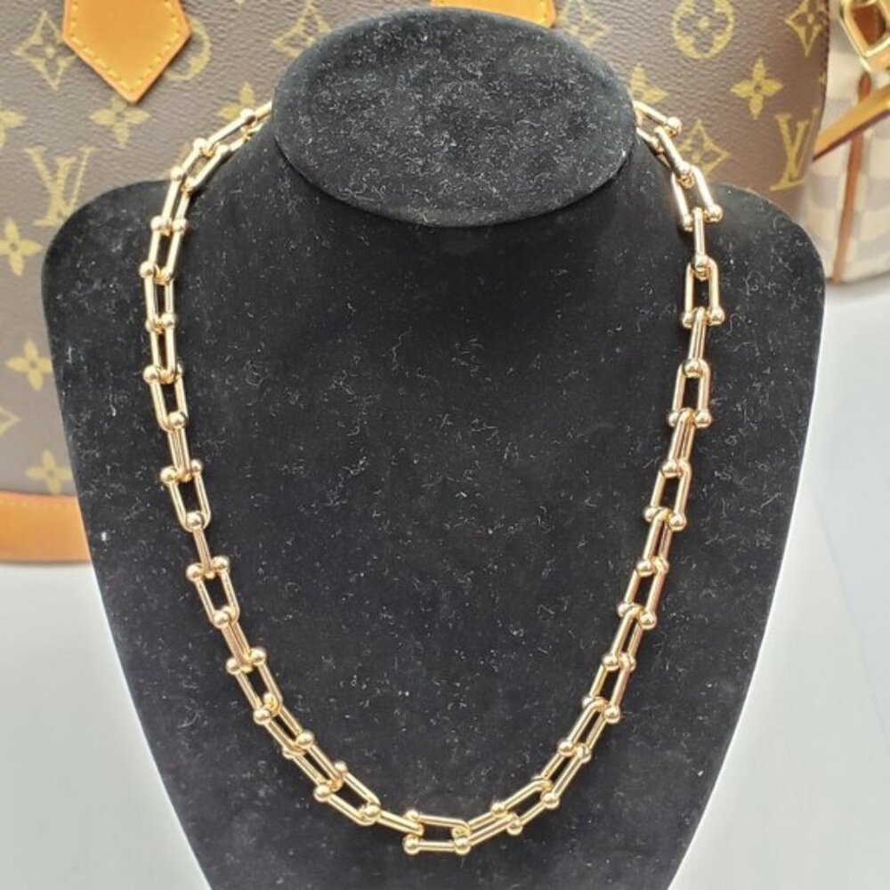 Rose Gold Plated Horse Shoe Necklace Chain